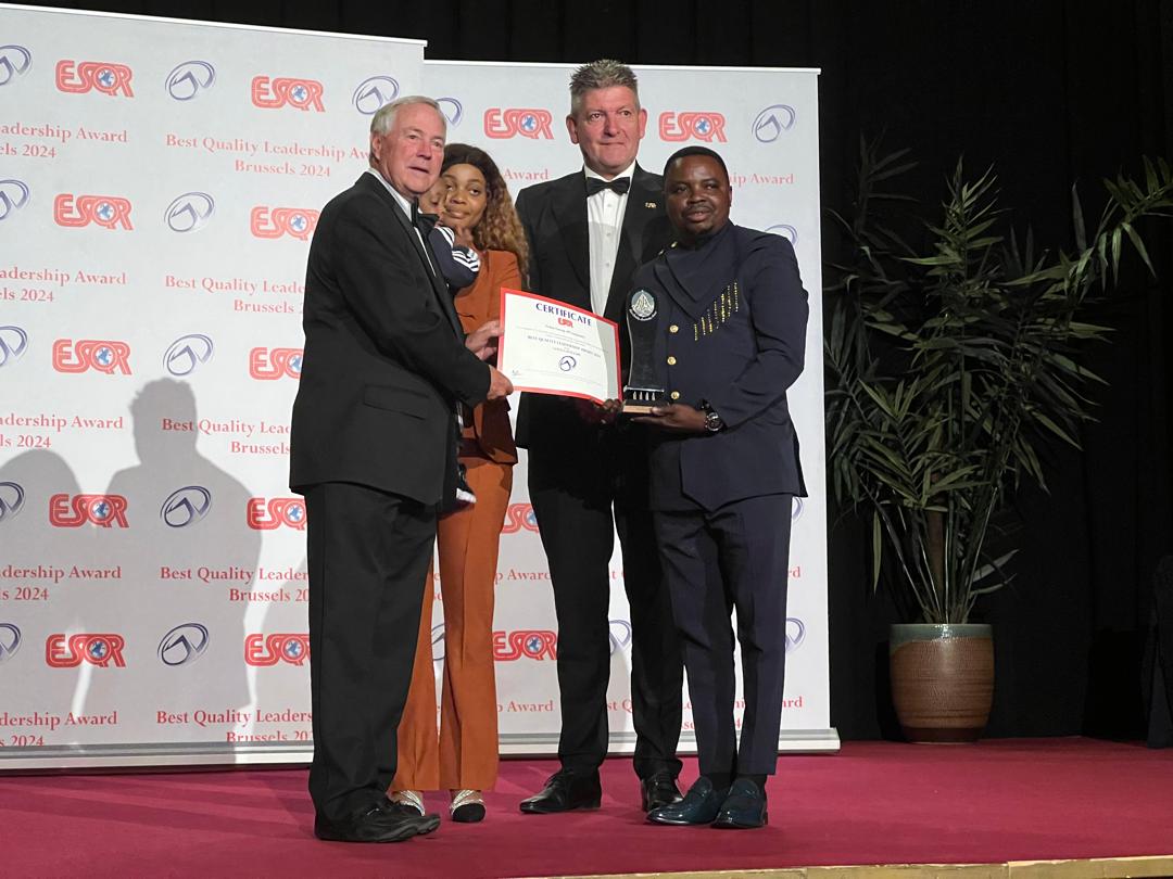 H.E Prince Lamptey honoured with ESQR Best Quality Leadership Award 2024